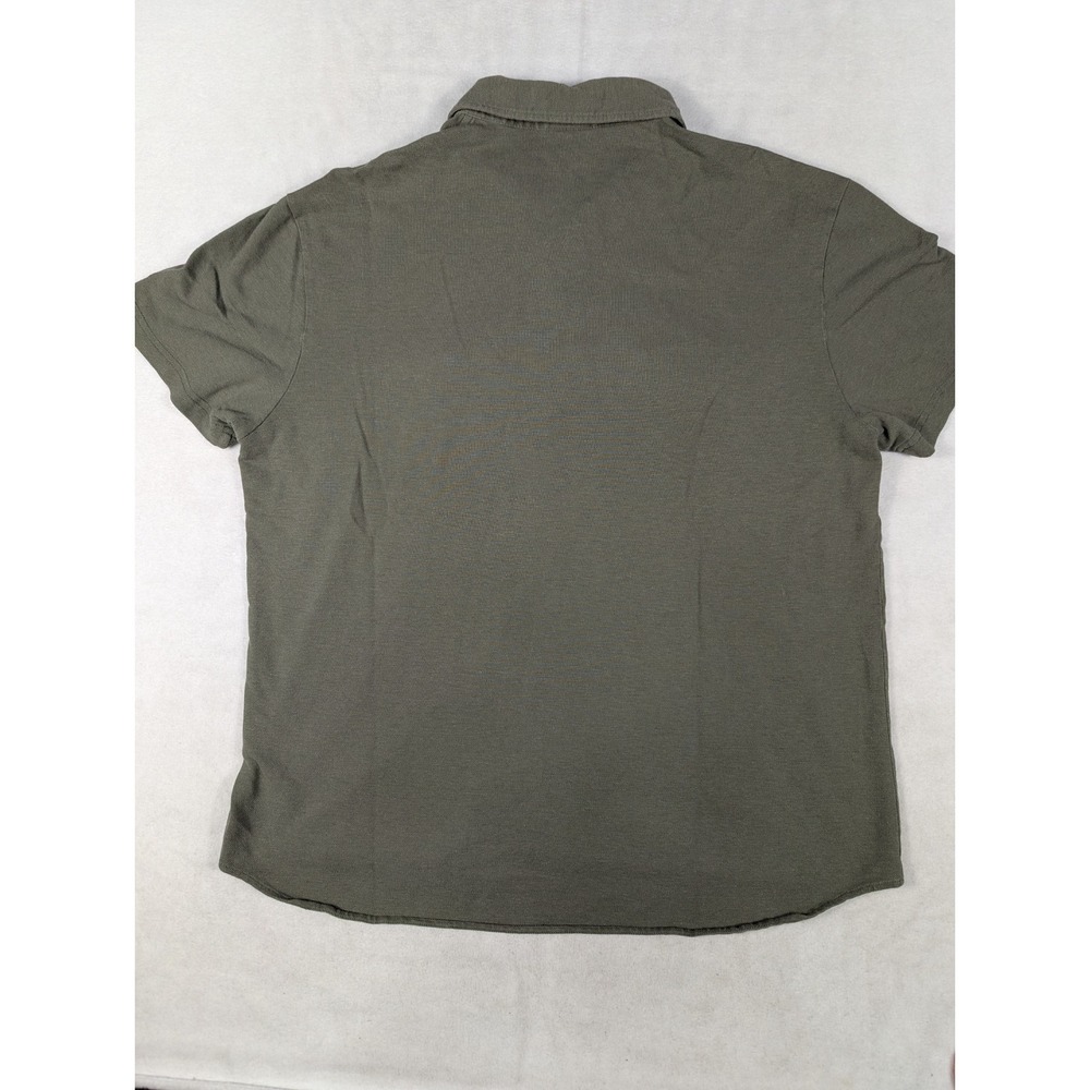 Lacoste Regular Fit Olive Green Linen Blend Mens Two Pocket Polo Shirt Medium - Picture 4 of 5